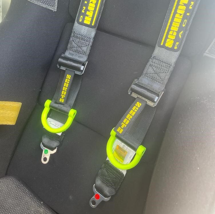 SEAT BELT PULL DOWN HOOPS BOLT THROUGH- 1 PAIR - Image 2