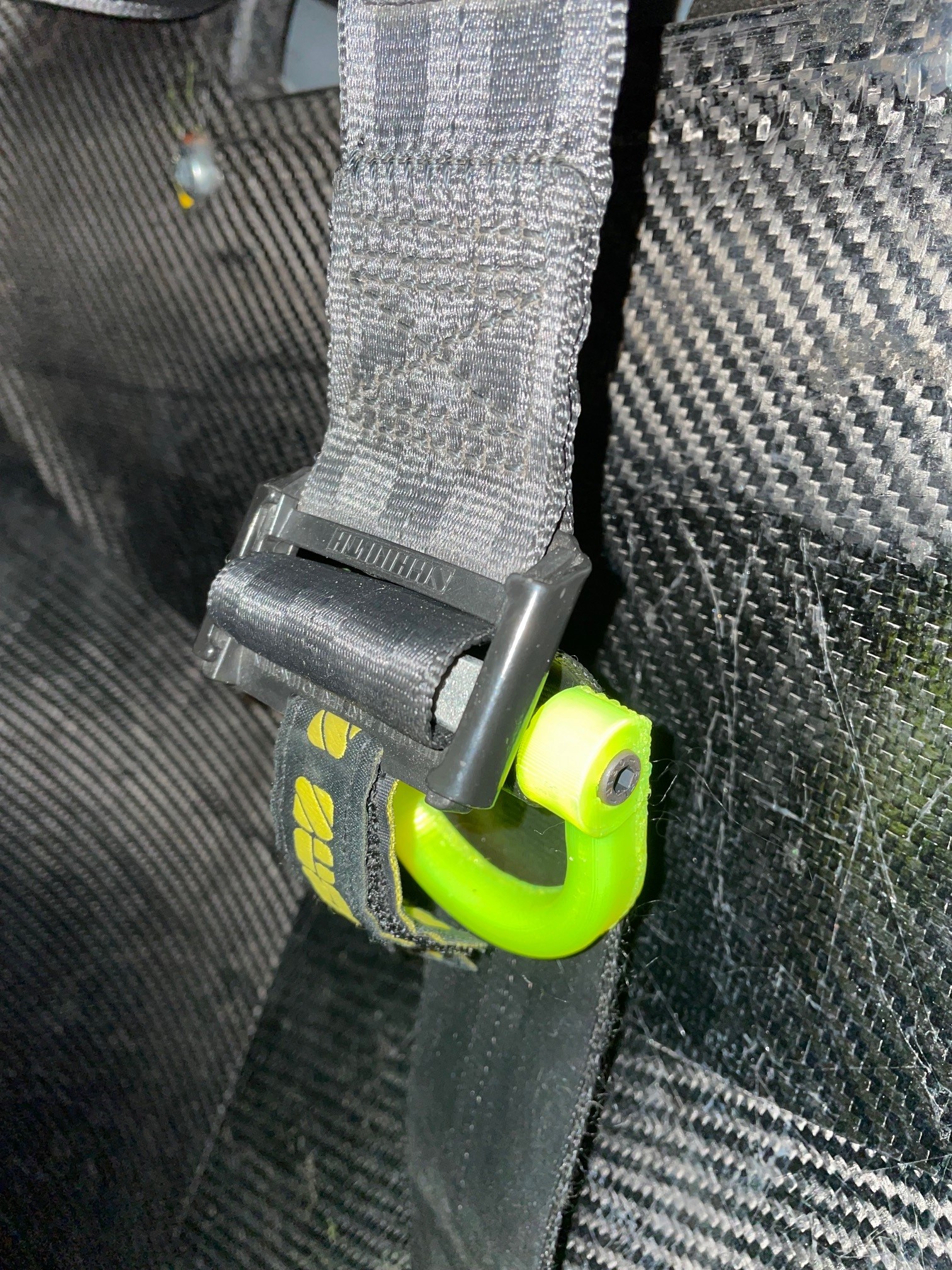 SEAT BELT PULL DOWN HOOPS BOLT THROUGH- 1 PAIR - Image 3